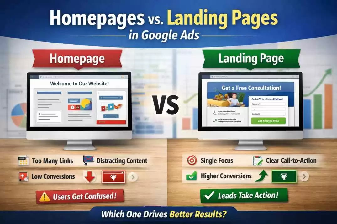 Lucknow Business Owners' Confusion: Homepages vs. Landing Pages in Google Ads